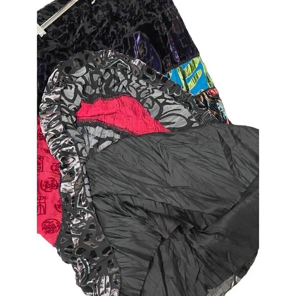 Chicos womens long skirt silk rayon silk lining small 37” long crushed velvet - Picture 5 of 5